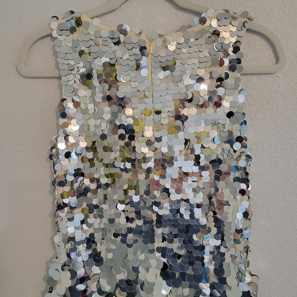 Mac Duggal Silver Sequin Maxi Dress - Picture 11 of 15